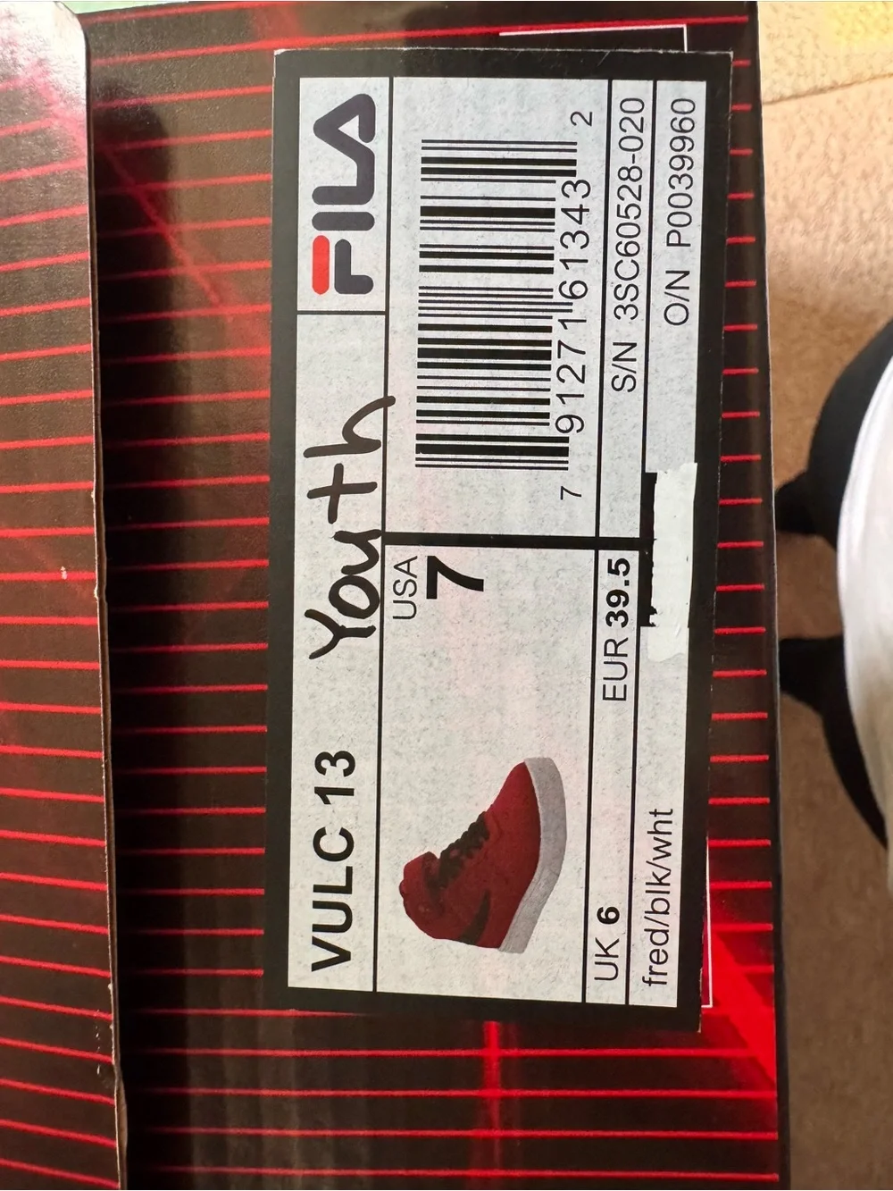 Fila Red and Black High-Top Sneakers